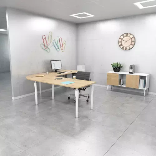 Espace de travail administratif équipé