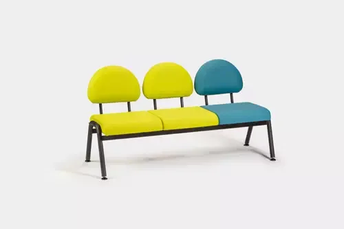 Assises sur poutre pour salle d'attente