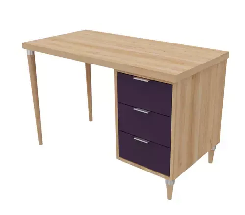Bureau à caissons en bois